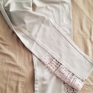 Capri lace detail pants